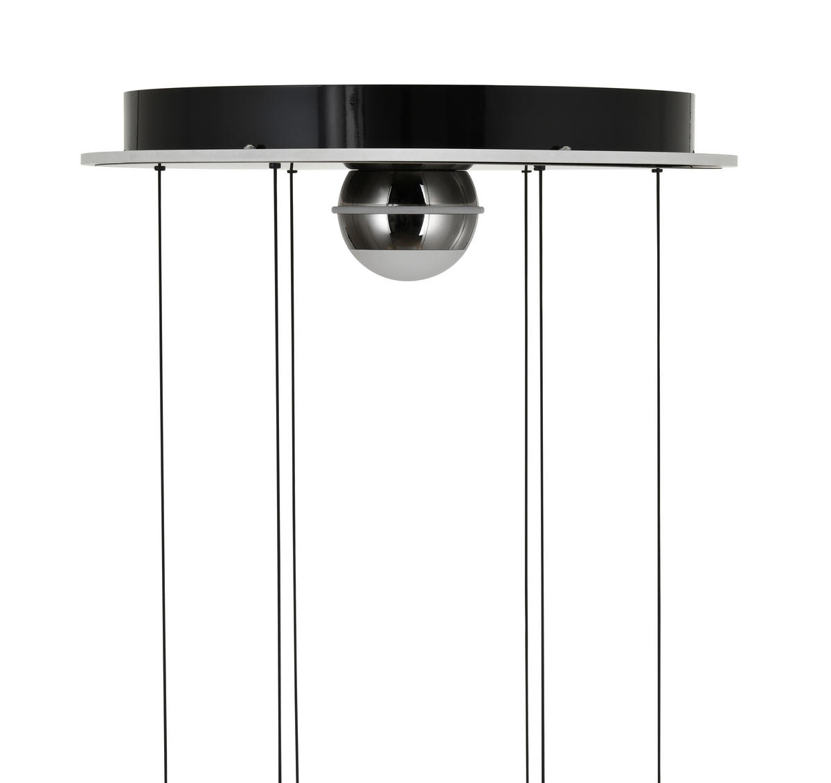 LED-HÄNGELEUCHTE Biarritz 46/150/46 cm  - Schwarzchrom, Design, Kunststoff/Metall (46/150/46cm)
