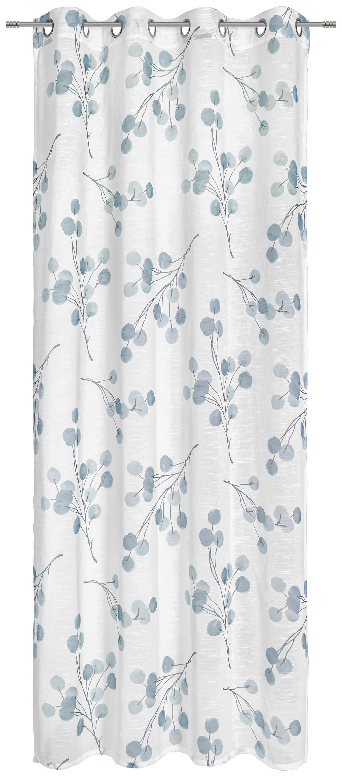 Perdea Cu Inele Tip Capsă semitransparent  - albastru, Konventionell, textil (135/245cm) - Esposa