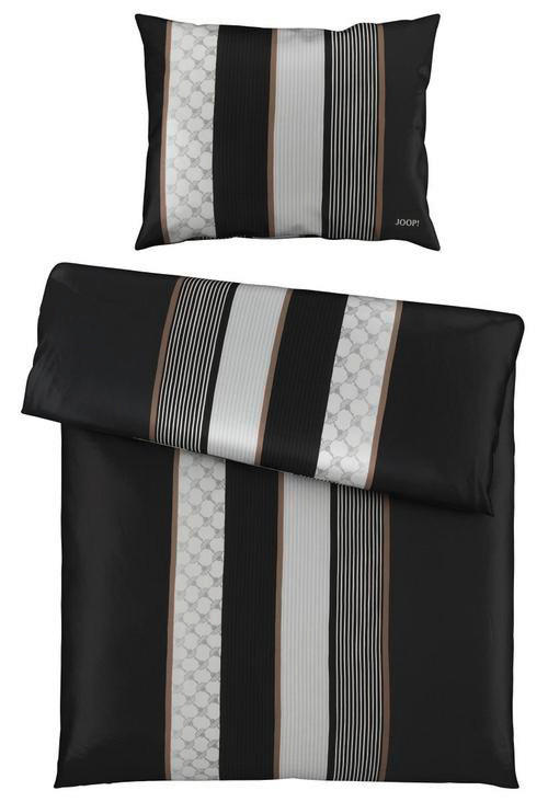 Joop! POSTEĽNÁ BIELIZEŇ, makosatén, čierna, biela, 140/200 cm
