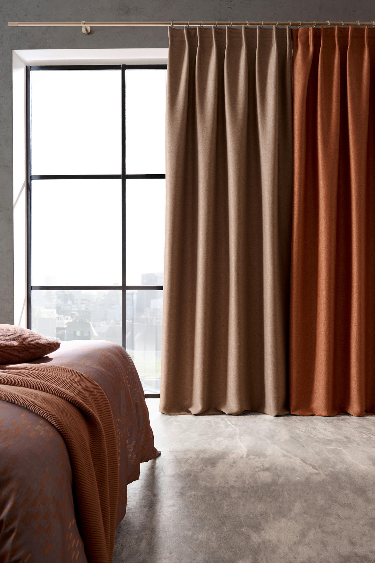 VORHANGSTOFF per lfm Verdunkelung  - Hellbraun, Basics, Textil (140 cmcm) - Esposa