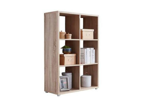 STANDREGAL 72/108,5/33 cm Sonoma Eiche - Silberfarben/Sonoma Eiche, MODERN, Holzwerkstoff/Kunststoff (72/108,5/33cm) - MID.YOU