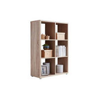 STANDREGAL  72/108,5/33 cm Sonoma Eiche  - Silberfarben/Sonoma Eiche, MODERN, Holzwerkstoff/Kunststoff (72/108,5/33cm) - MID.YOU