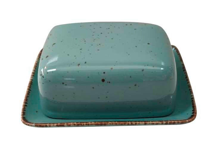 BUTTERDOSE Keramik  - Türkis, Lifestyle, Keramik (17/13/6cm) - Landscape