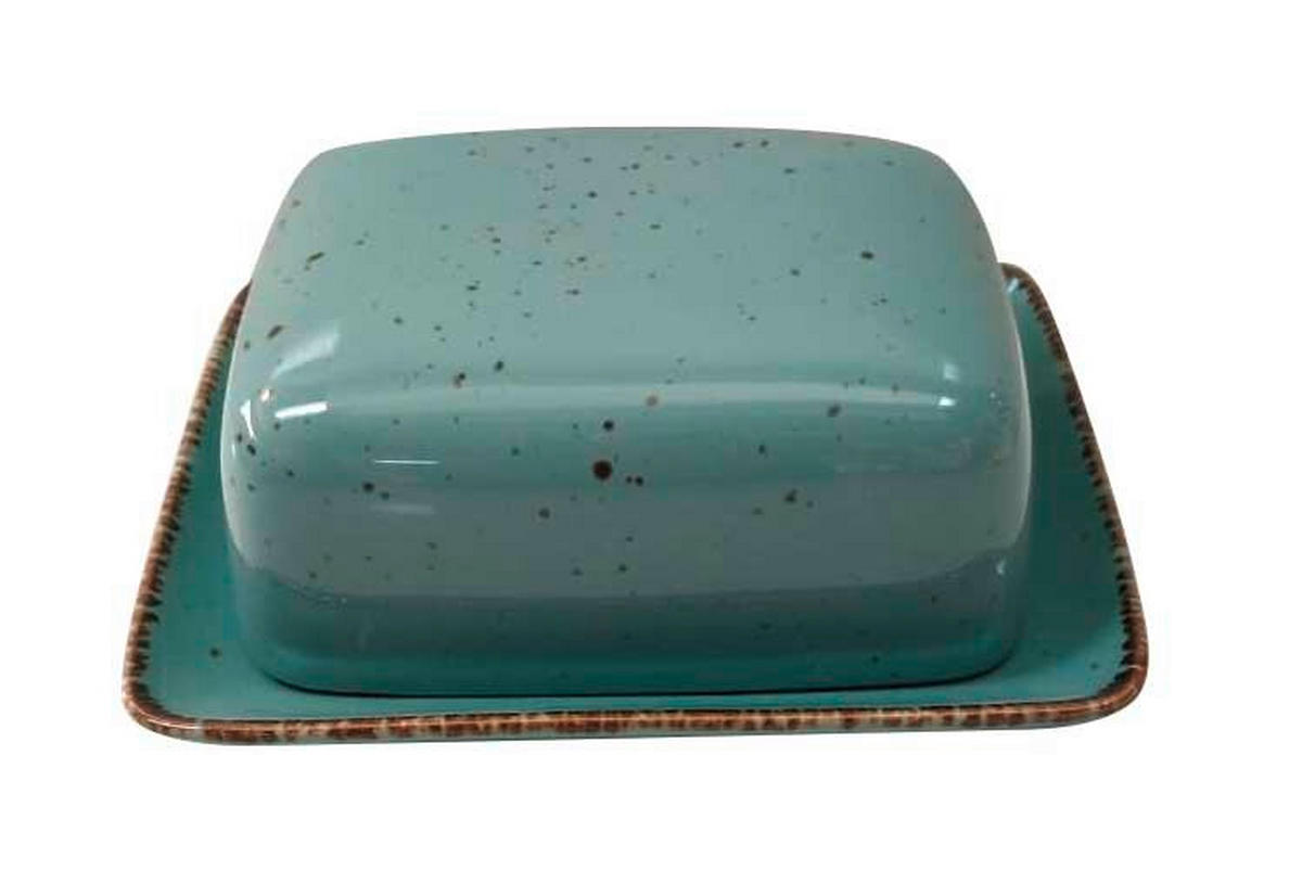 BUTTERDOSE Keramik  - Türkis, Lifestyle, Keramik (17/13/6cm) - Landscape