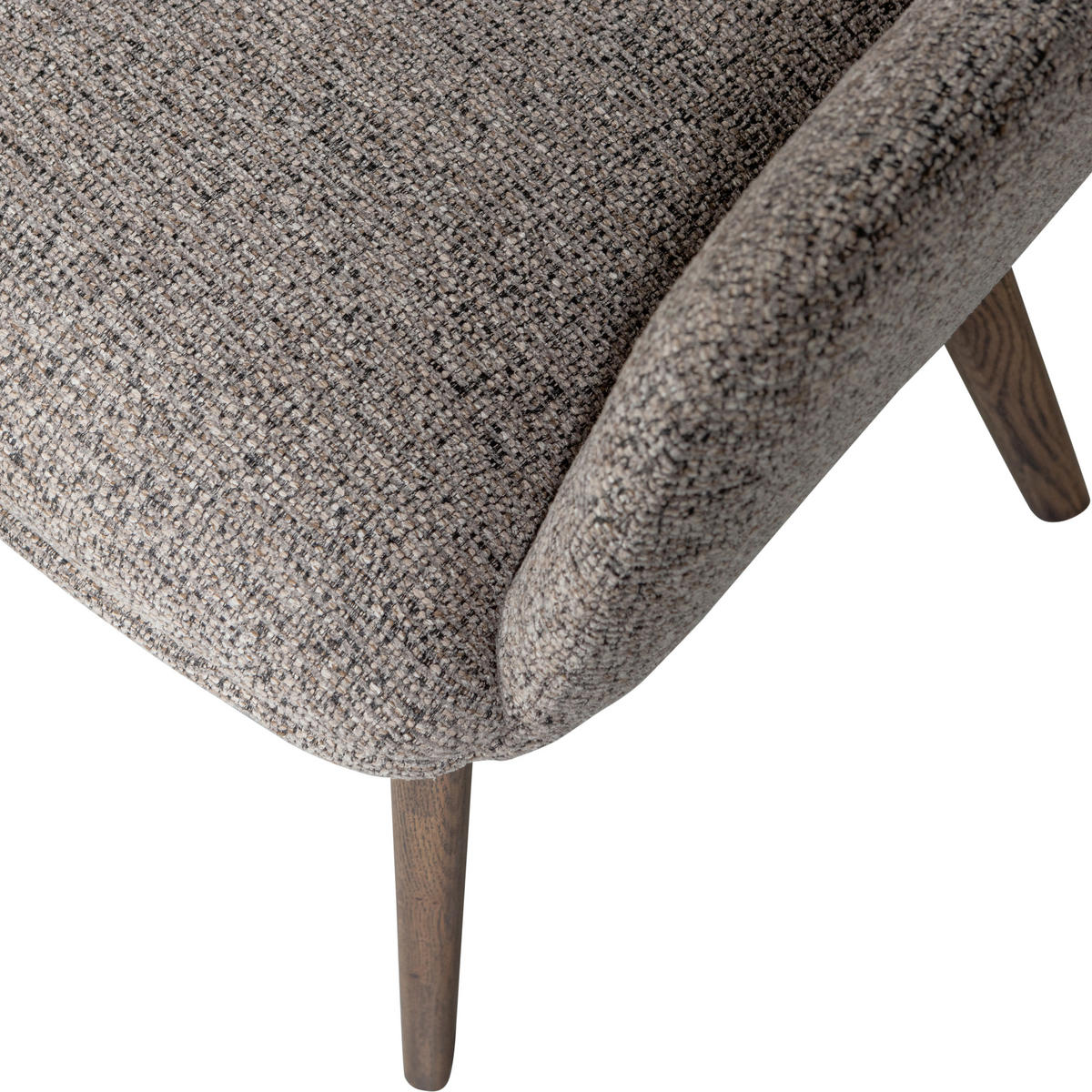 ARMLEHNSTUHL-SET 2 Stück  in Chenille, Webstoff  - Taupe/Braun, MODERN, Holz/Textil (61/86/60cm) - Livetastic