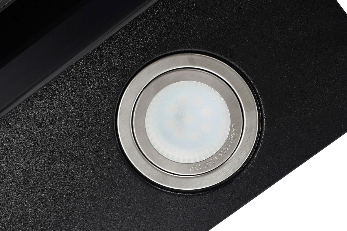 DUNSTABZUGSHAUBE CH89060S  - Schwarz, Trend, Glas/Metall (59,5/74,2-109,2/38,5cm) - Respekta