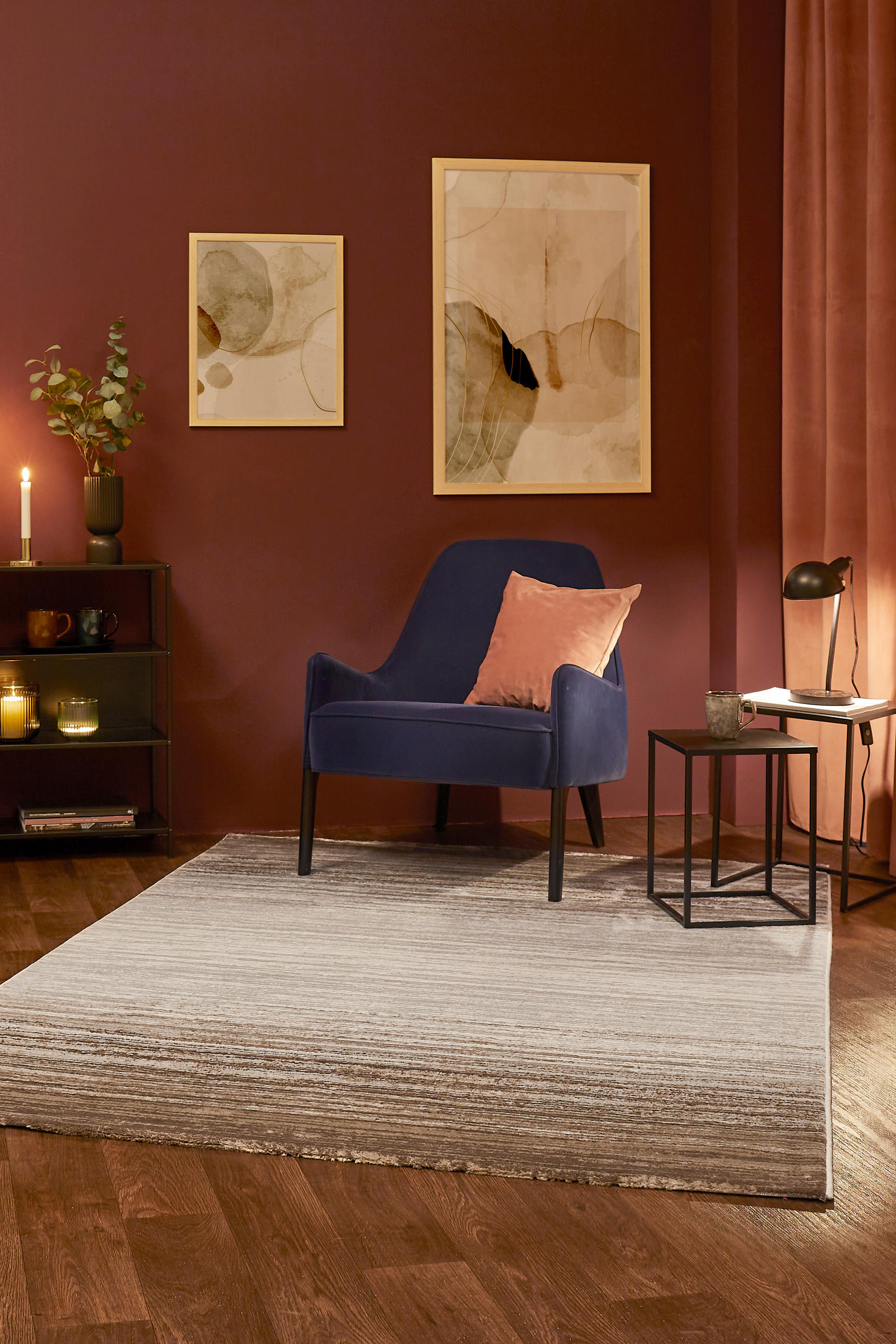 WEBTEPPICH 120/170 cm Mora Streifen Grau  - Grau, KONVENTIONELL, Kunststoff/Textil (120/170cm)