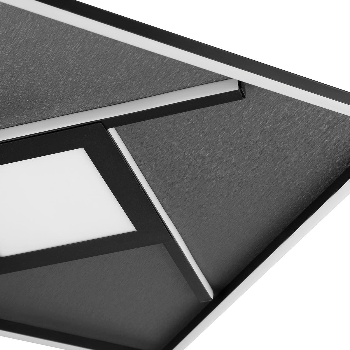 LED-DECKENLEUCHTE   - Schwarz, Design, Kunststoff/Textil (4,7/46/46cm) - Brilliant