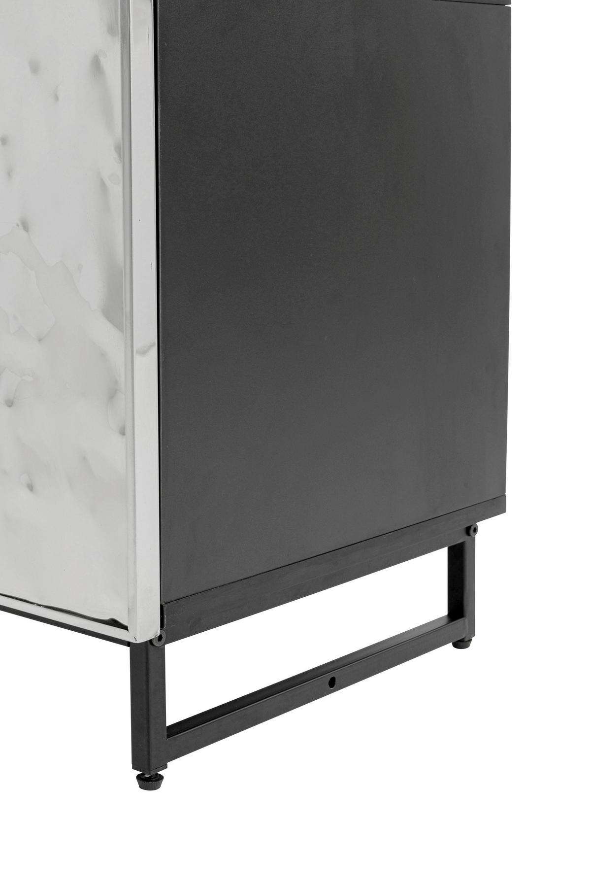 KOMMODE , 40/50/39 cm,  - Chromfarben/Schwarz, Design, Holzwerkstoff/Metall (40/50/39cm) - Kare-Design