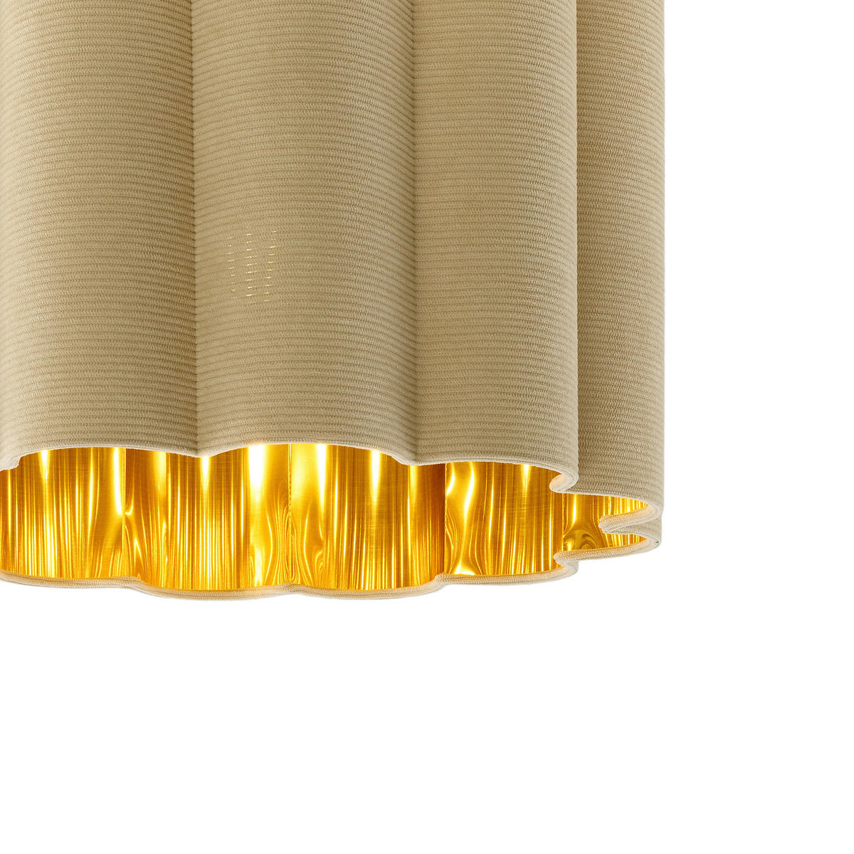 DECKENLEUCHTE  40/32 cm    - Beige/Goldfarben, Trend, Kunststoff/Textil (40/32cm) - Novel