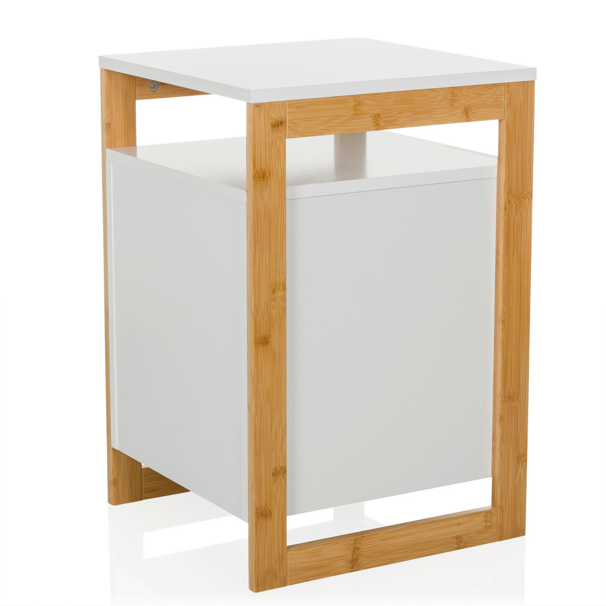 BEISTELLTISCH 40/60/40 cm Weiß  - Hellbraun/Weiß, MODERN, Holzwerkstoff (40/60/40cm) - MID.YOU