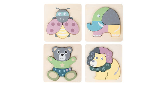 PUZZLE - Multicolor/Naturfarben, Basics, Holzwerkstoff - My Baby Lou