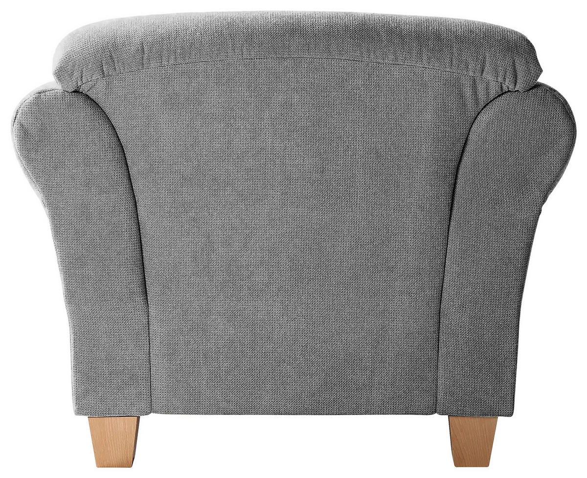 SESSEL in Flachgewebe Grau  - Naturfarben/Grau, KONVENTIONELL, Holz/Textil (101/84/89cm) - Sit & More