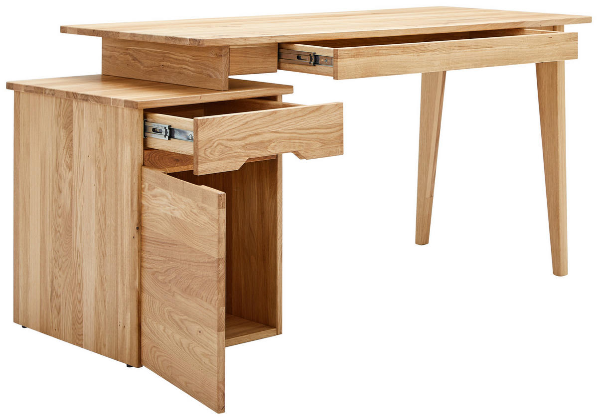 SCHREIBTISCH 156,7/65/74,2 cm  in Eichefarben  - Eichefarben, MODERN, Holz (156,7/65/74,2cm) - Linea Natura