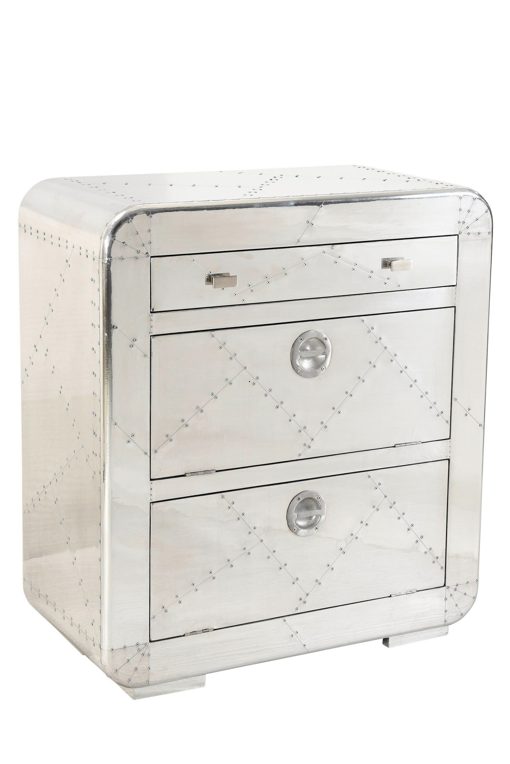 SCHUHSCHRANK Mangoholz massiv Silberfarben  - Silberfarben, Design, Holz/Holzwerkstoff (85/40/90cm) - MID.YOU