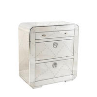 SCHUHSCHRANK Mangoholz massiv Silberfarben  - Silberfarben, Design, Holz/Holzwerkstoff (85/40/90cm) - MID.YOU