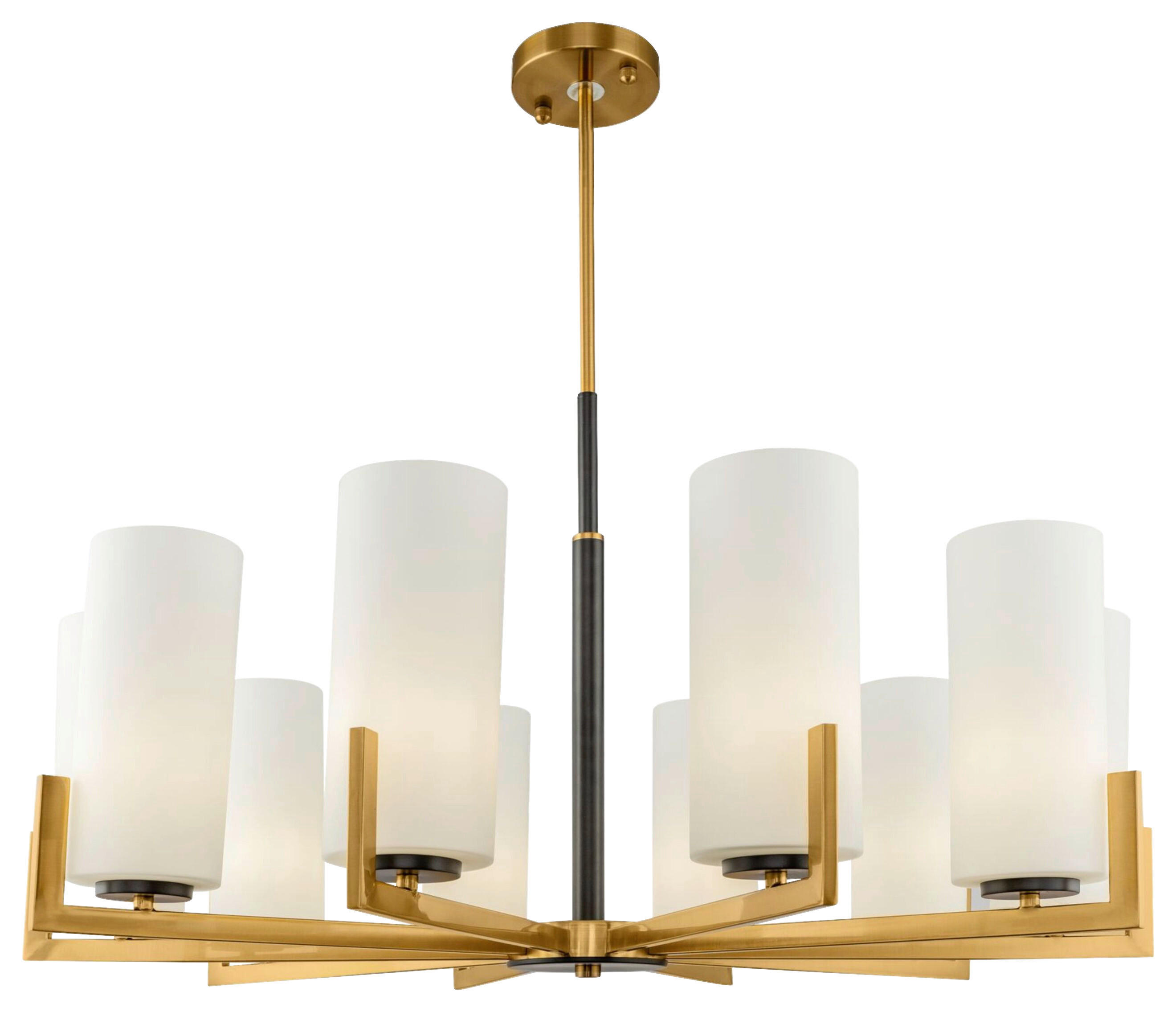 KRONLEUCHTER  86/53,4/86 cm   - Messingfarben, Basics, Glas/Metall (86/53,4/86cm) - MAYTONI