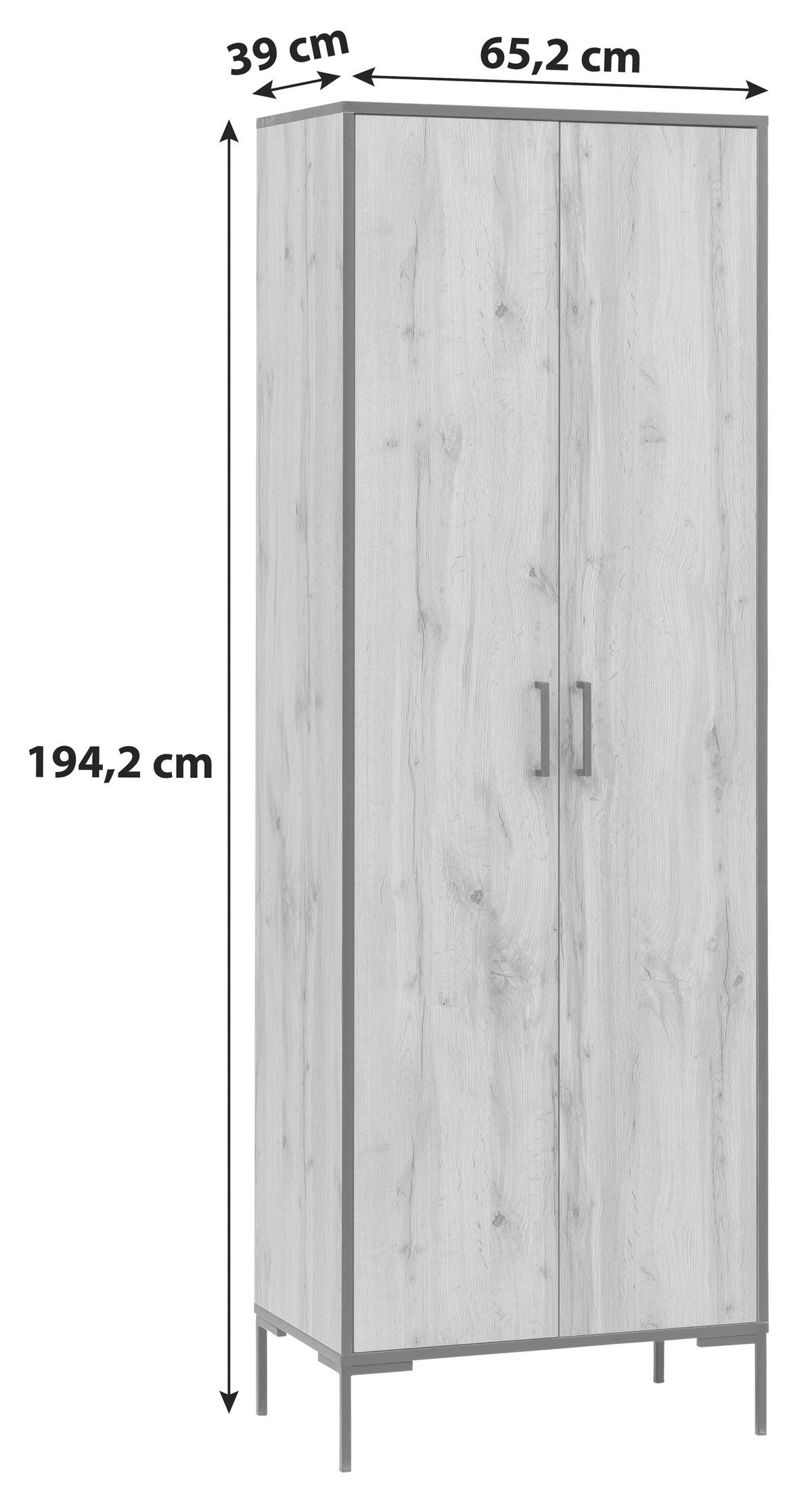 AKTENSCHRANK Eichefarben  - Eichefarben, KONVENTIONELL, Holzwerkstoff (65,2/194,2/39cm) - MID.YOU