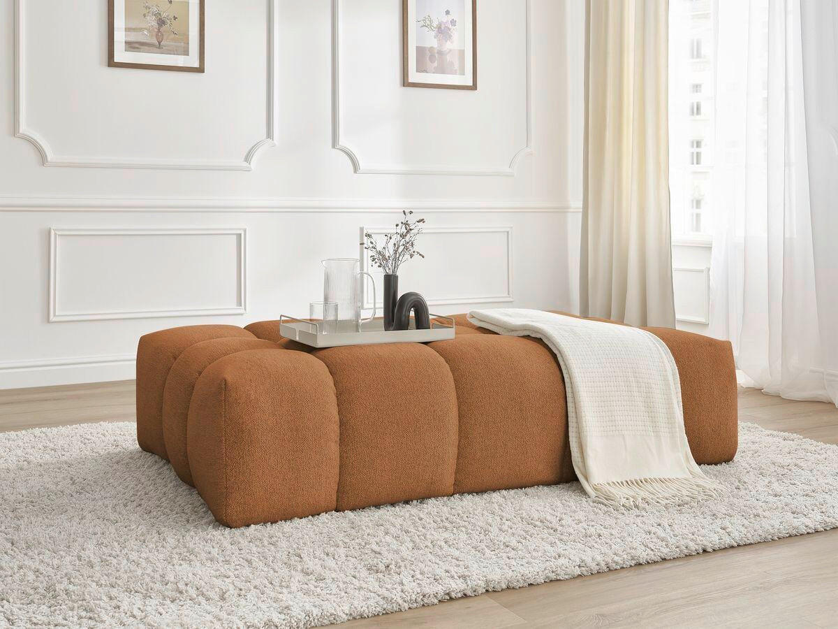 HOCKER EVEREST Flachgewebe Orange  - Schwarz/Orange, MODERN, Kunststoff/Textil (166/100/40cm)