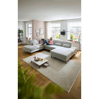 SOFFA i chenille silver  - silver/svart, Design, metall/textil (255/364/198cm) - Beldomo Style