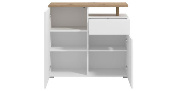 KOMMODE in 102,5/94/40 cm - Weiß/Eiche Artisan, Basics, Holzwerkstoff/Kunststoff (102,5/94/40cm) - Carryhome