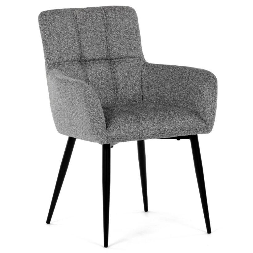 STOLIČKA, 60/86/62 cm - čierna/sivá, Modern, kov/textil (60/86/62cm) - Carryhome