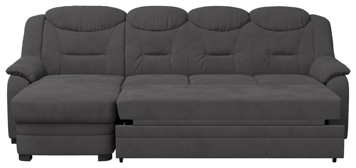 ECKSOFA Anthrazit Mikrofaser  - Anthrazit, Basics, Kunststoff/Textil (162/257cm) - MID.YOU