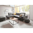 ECKSOFA  in Chenille Grau  240/308 cm  - Schwarz/Grau, Design, Textil/Metall (240/308cm) - Xora