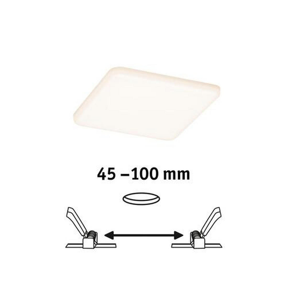 LED-PANEEL 12,5/12,5/1 cm  - Weiß, Basics, Kunststoff (12,5/12,5/1cm) - Paulmann