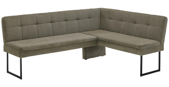 ECKBANK 213/155 cm  in Taupe  - Taupe/Schwarz, Design, Textil/Metall (213/155cm) - Novel