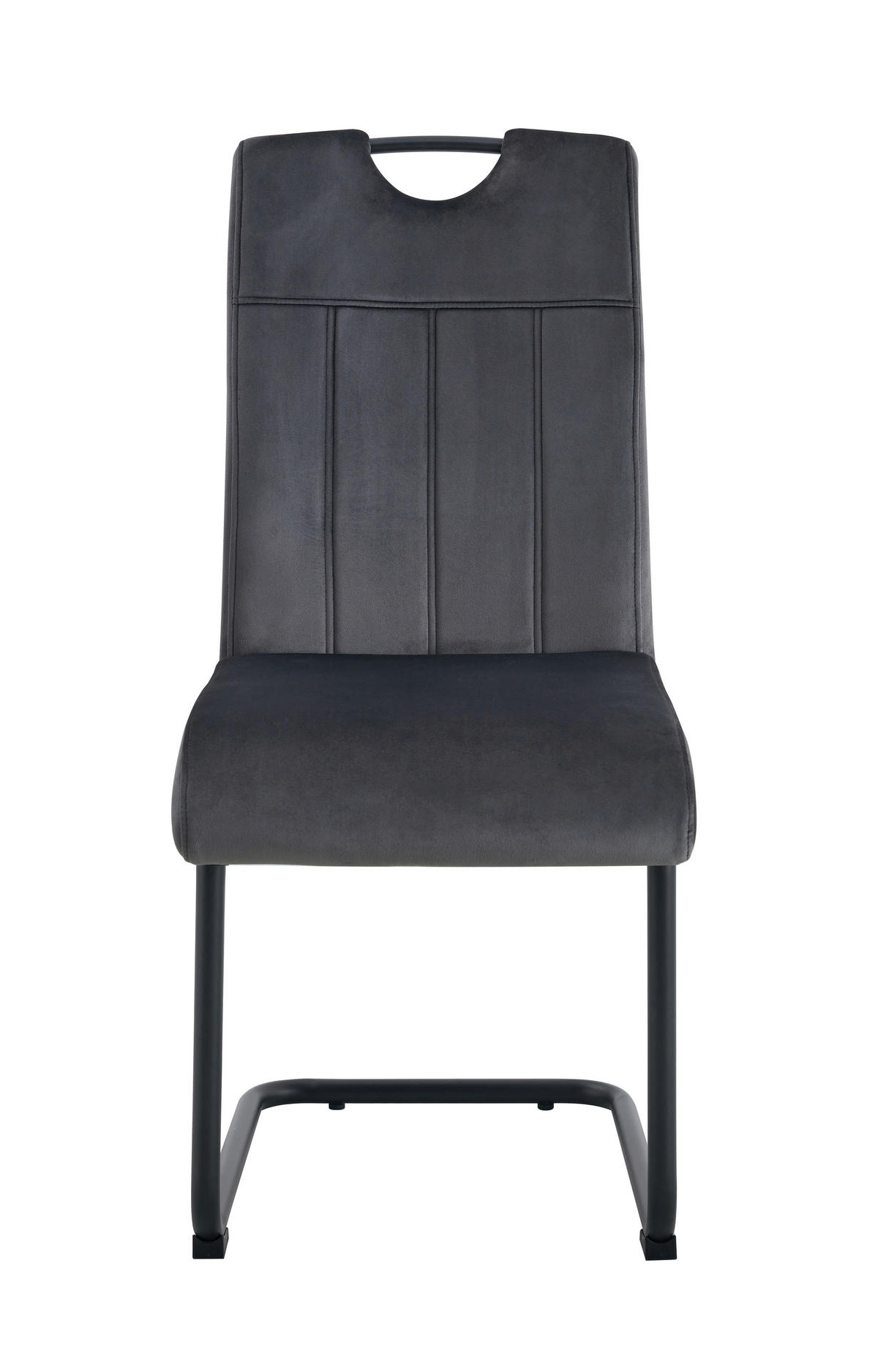 SCHWINGSTUHL-SET 2 Stück  in Webstoff  - Anthrazit/Schwarz, MODERN, Textil/Metall (43/98/61cm) - MID.YOU