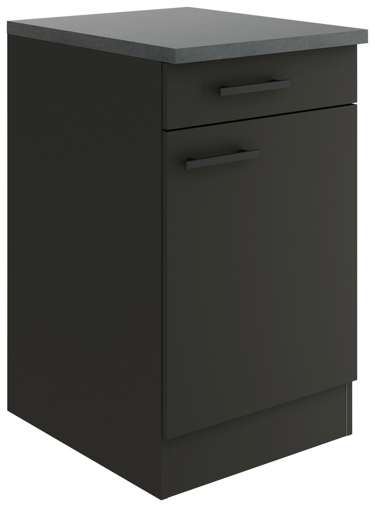 KÜCHENUNTERSCHRANK 50/84,8/60 cm  in Anthrazit  - Anthrazit/Buchefarben, Basics, Holzwerkstoff/Metall (50/84,8/60cm) - Optifit