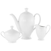 KAFFEESET Weiß Valencia 3-teilig  - Weiß, Design, Keramik - Creatable