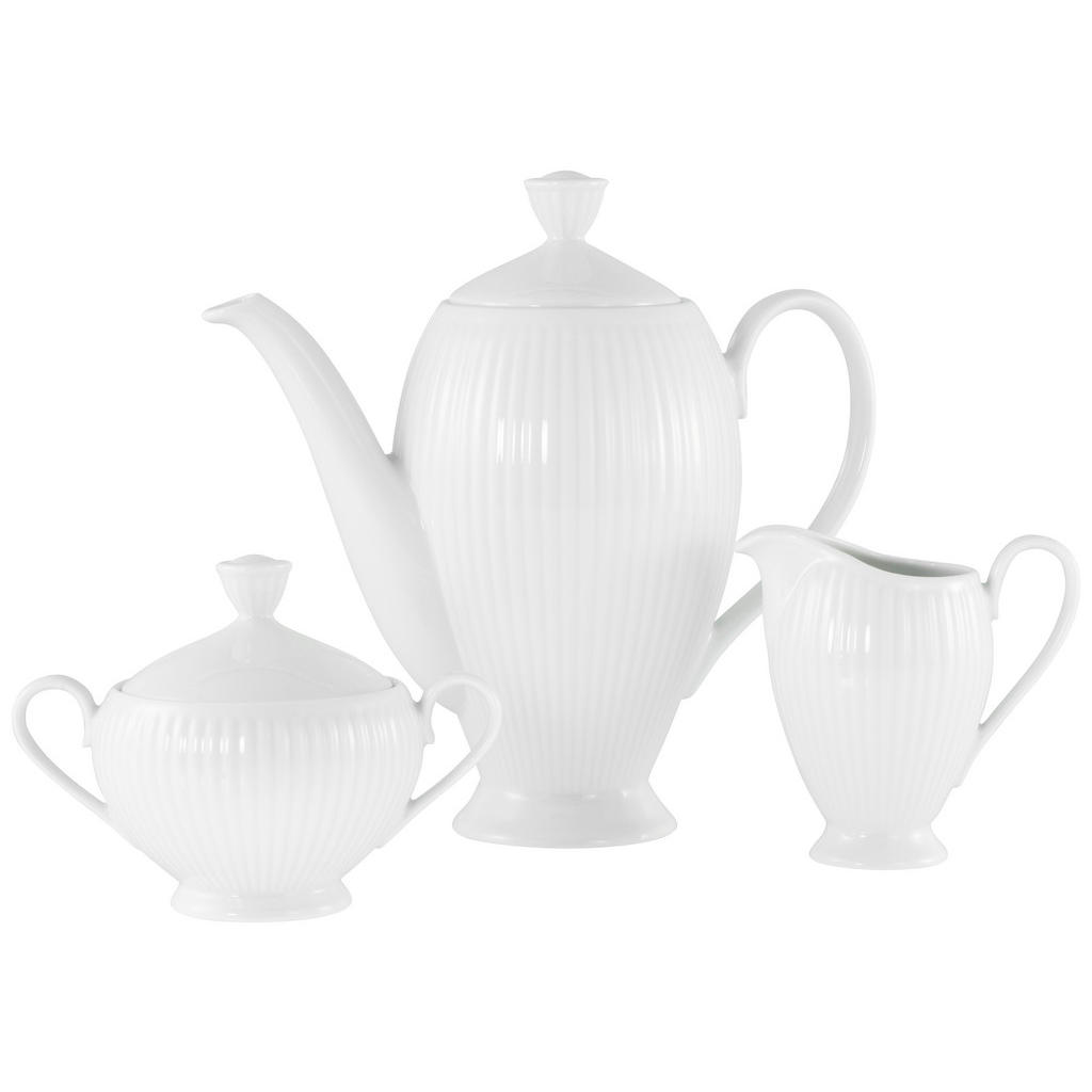 Kaffeeset Valencia 3--Teilig., Weiß