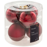 CHRISTBAUMKUGEL-SET 8 cm 6-teilig  - KONVENTIONELL, Glas (8cm)