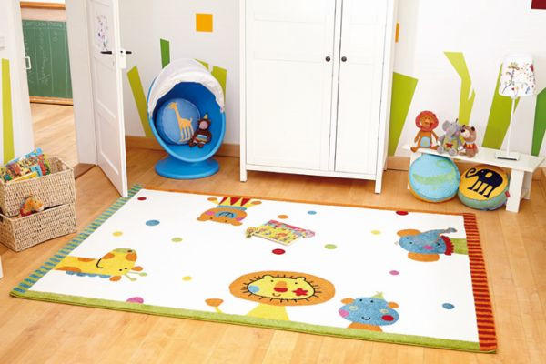KINDERTEPPICH 80/150 cm Animal Festival  - Multicolor/Weiß, Trend, Textil (80/150cm) - Sigikid