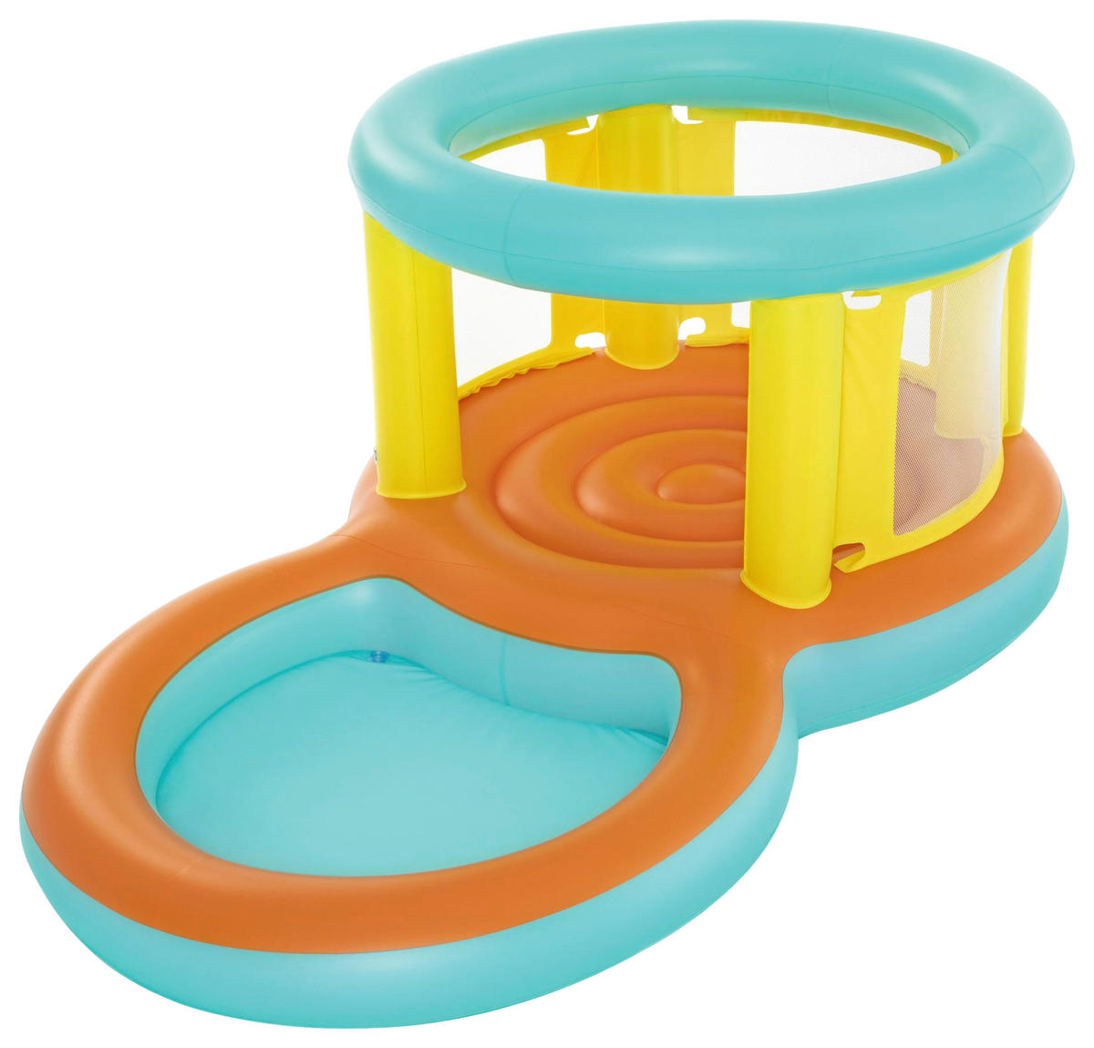 LEKSAKSPOOL 239/142/102 cm  - orange/ljusgrön, Klassisk, plast (239/142/102cm) - Bestway