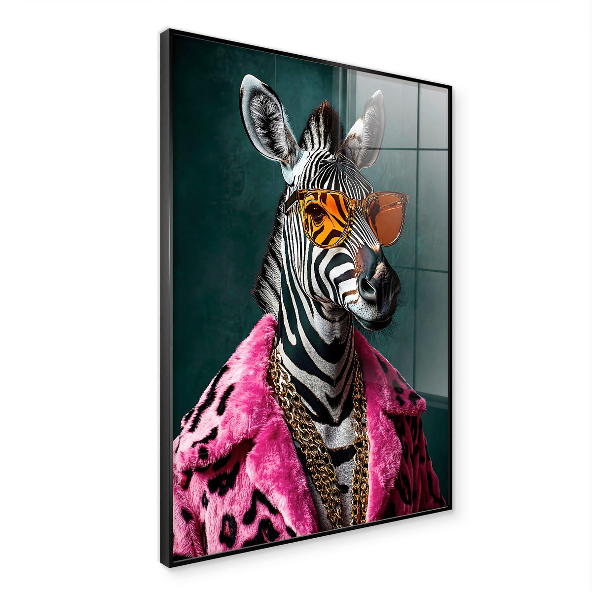 GLASBILD Tiere  - Multicolor, Basics, Glas/Holz (80/120/4cm)