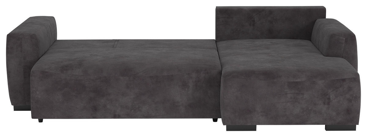 ECKSOFA  in Mikrofaser Schwarz  - Schwarz, Trend, Kunststoff/Textil (252/170cm) - MID.YOU