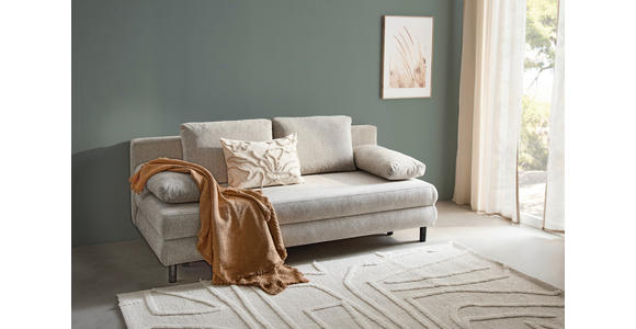 SCHLAFSOFA Lia  mit Webstoff Taupe  - Taupe/Schwarz, Design, Textil/Metall (197/84/92,5cm) - Xora