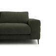 ECKSOFA  in Flachgewebe Dunkelgrün Rücken echt  177/253 cm  - Dunkelgrün/Schwarz, Design, Textil/Metall (177/253cm) - Dieter Knoll