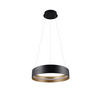 LED-HÄNGELEUCHTE Musterring 50/150 cm   - Goldfarben/Schwarz, Design, Metall (50/150cm) - Musterring