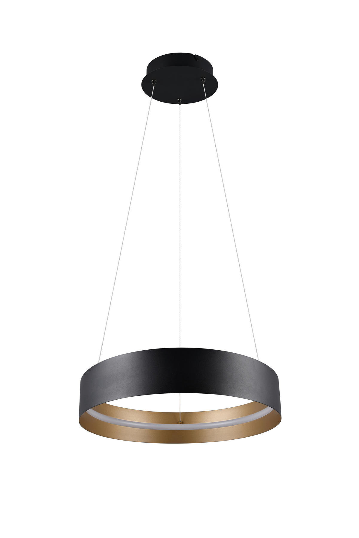 LED-HÄNGELEUCHTE 50/150 cm  - Goldfarben/Schwarz, Design, Metall (50/150cm) - Musterring