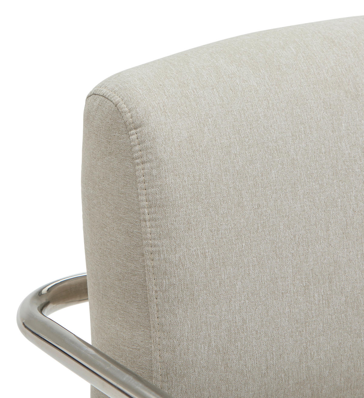 SESSEL in Leinenoptik Chromfarben, Beige  - Chromfarben/Beige, Trend, Textil/Metall (70/82/74cm) - Livetastic