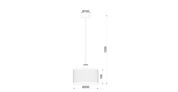 HÄNGELEUCHTE 25/125 cm - Klar, Trend, Glas/Metall (25/125cm) - Novel