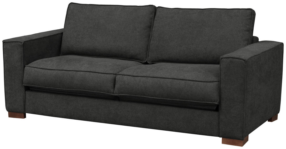 SCHLAFSOFA in Webstoff Anthrazit  - Dunkelbraun/Anthrazit, Design, Holz/Textil (203/85/99cm) - MID.YOU
