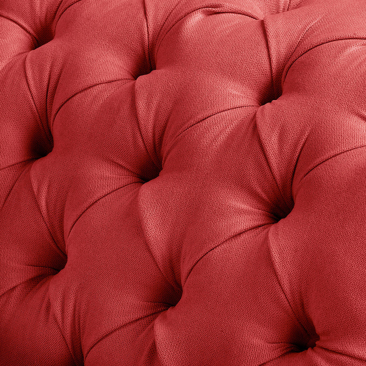 RÉCAMIERE Pako in Mikrofaser Rot  - Rot/Braun, Design, Holz/Textil (185/93/75cm) - Livetastic