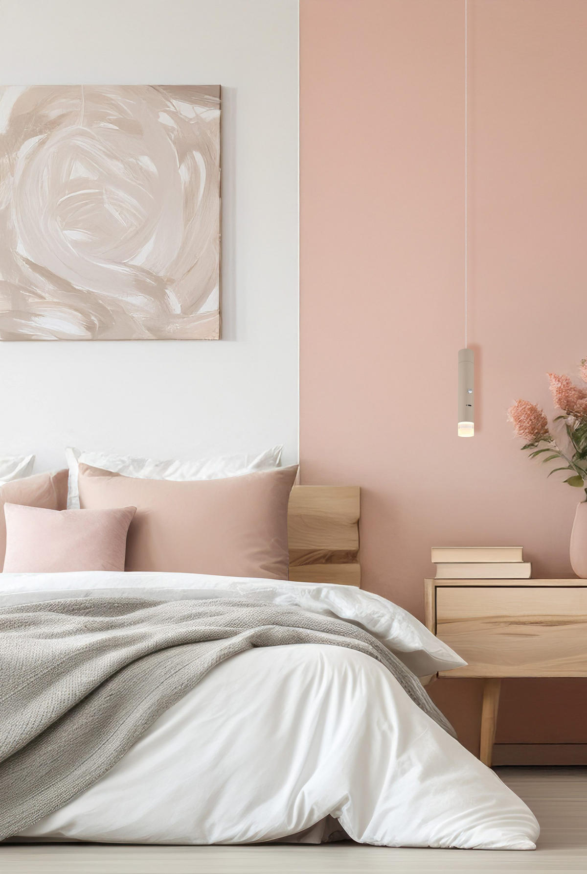 LED-HÄNGELEUCHTE PELO 38/120 cm   - Sandfarben/Klar, Design, Kunststoff/Metall (38/120cm) - Globo