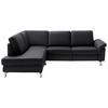 ECKSOFA in Echtleder Dunkelgrau, Fango  - Chromfarben/Fango, Design, Leder/Metall (200/271cm) - Pure Home Lifestyle