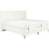 BOXSPRINGBETT 180/200 cm  in Weiss  - Weiss/Alufarben, Design, Textil/Metall (180/200cm) - Welnova